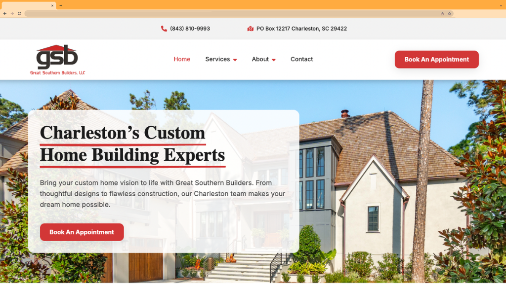 Great Southern Builders website by Holy Webs